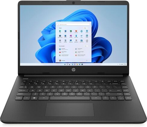 HP 14-dq0706tg 14 Inch HD Touchscreen Laptop Intel Celeron N4120 4GB DDR4 RAM 64GB eMMC UHD Graphics 600 Windows 11 Home S HD Camera Dual Speaker SD Reader HDMI USB C Fast Charge, Jet Black (Renewed) in Kuwait