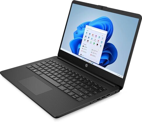 HP 14-dq0706tg 14 Inch HD Touchscreen Laptop Intel Celeron N4120 4GB DDR4 RAM 64GB eMMC UHD Graphics 600 Windows 11 Home S HD Camera Dual Speaker SD Reader HDMI USB C Fast Charge, Jet Black (Renewed) in Kuwait
