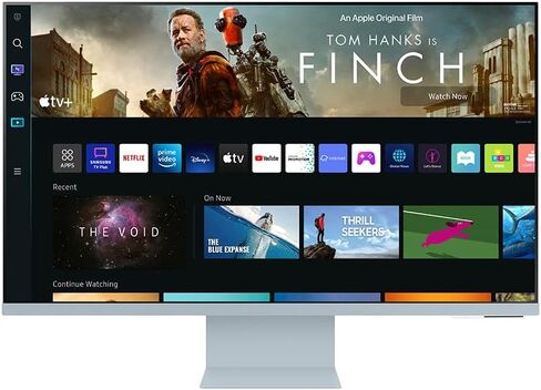 SAMSUNG 27" M80C UHD HDR Smart Computer Monitor Screen with Streaming TV, Slimfit Camera Included, Wireless Remote PC Access, Alexa Built-in (LS27CM801UNXZA),Warm White (Renewed) in Saudi Arabia