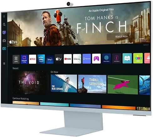 SAMSUNG 27" M80C UHD HDR Smart Computer Monitor Screen with Streaming TV, Slimfit Camera Included, Wireless Remote PC Access, Alexa Built-in (LS27CM801UNXZA),Warm White (Renewed) in Saudi Arabia