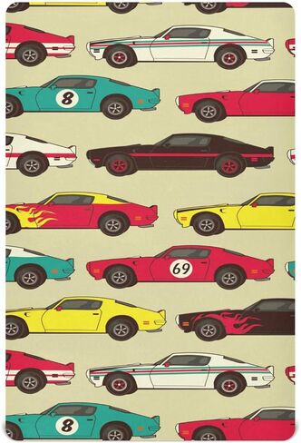 Baby Crib Sheet American Muscle Racing Car Crib Mattress for Boys and Girls Playard Sheet Soft Breathable Fitted Baby Mattress Cover 52x28in in Saudi Arabia