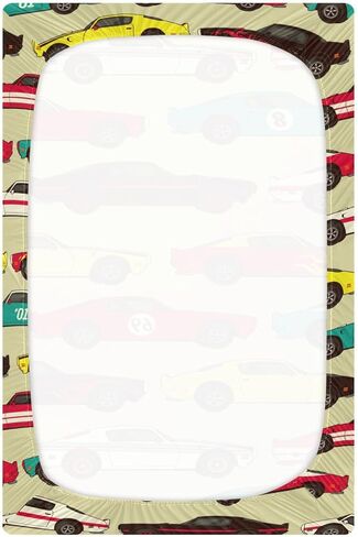 Baby Crib Sheet American Muscle Racing Car Crib Mattress for Boys and Girls Playard Sheet Soft Breathable Fitted Baby Mattress Cover 52x28in in Saudi Arabia