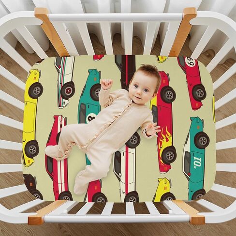 Baby Crib Sheet American Muscle Racing Car Crib Mattress for Boys and Girls Playard Sheet Soft Breathable Fitted Baby Mattress Cover 52x28in in Saudi Arabia