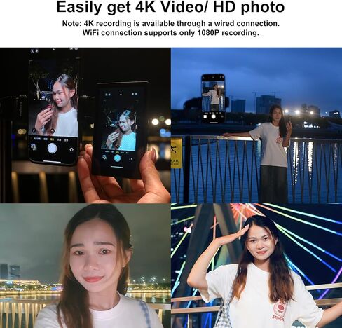 King Ma Mini Monitors Sync Phone Rear Camera Selfie Screen Phone Vlog Selfie Monitor Screen with Magnetic Phone Clip and Bluetooth Remote for Selfie Vlog Live Stream TikTok YouTube Twitter in Saudi Arabia