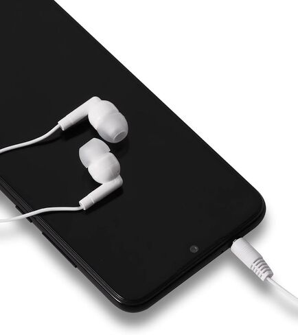 50 Pack Bulk Earbuds Headphones Classroom Set Wired in Ear Student Ear Buds for School Individually Packed (Black) in Saudi Arabia