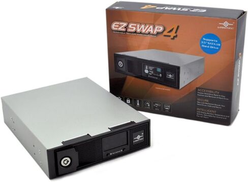 حامل محرك الأقراص الصلبة Vantec EZ Swap 4 مقاس 3.5 بوصة من الألومنيوم القابل للإزالة بدون صينية مع شاشة LCD ومروحة MRK-401ST-BK (أسود) in Kuwait