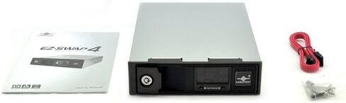 حامل محرك الأقراص الصلبة Vantec EZ Swap 4 مقاس 3.5 بوصة من الألومنيوم القابل للإزالة بدون صينية مع شاشة LCD ومروحة MRK-401ST-BK (أسود) in Kuwait