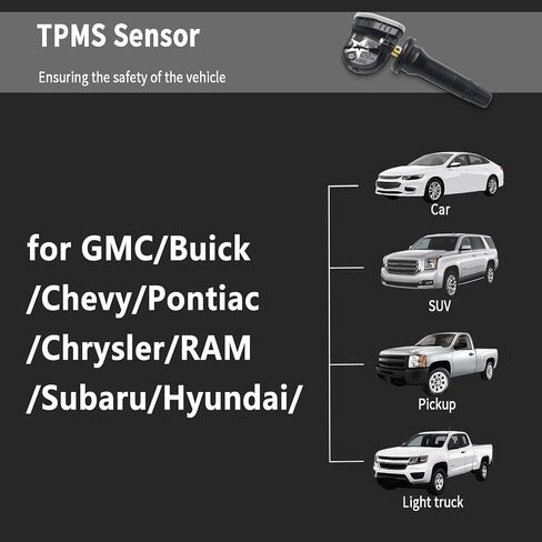 VXDAS 4 قطع مستشعر TPMS مستشعر نظام مراقبة ضغط الإطارات متوافق مع Bucik Cadillac شيفروليه GMC 315Mhz استبدال # 13598771، 13598772، 13598773، 13589597، 13516164، 23445327 in Saudi Arabia