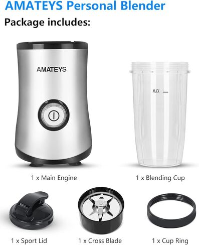 Amateys Handheld Immersion Blender,700W Infinitely Variable Speeds Kitchen Hand Mixer,Multi-function Stainless Steel Stick Electric Smoothie Blender with Detachable Whisk, Milk Frother,for Soup Puree in Kuwait