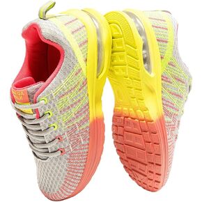 Women's Athletic Walking Shoes | Athletic Gym Jogging Sneakers | Rose Red Lace-up Casual Platform Sneakers | Mesh, Breathable, Air Cushion Comfortable & Breathable Work Sneakers in Saudi Arabia
