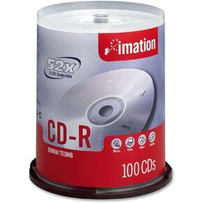 Imation 52x Certified CD-R 700MB 80 Min 100 Pack Spindle Imation