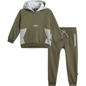 Volcom Baby Boys' Joggers Set - 2 Piece Fleece Pullover Hoodie and Jogger Pants Set - Matching Outfit for Little Boys (12M-7)
