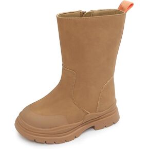 COLLOKY Toddler Boots for Girls - Fashionable Durable, Waterproof, Anti-Slip Hiking Boots - Rugged & Stylish Outdoor Footwear with Strap & Lace-Up - Perfect Kids Design for Walking Adventures