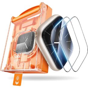 DIMONCOAT 2-Pack Full Coverage Screen Protector for Apple Watch Ultra 2/Ultra 49mm (2023/2022), [Protective Film Installation Kit][Zero-Bubble][Military Grade Protection] Touch Sensitive for iWtach