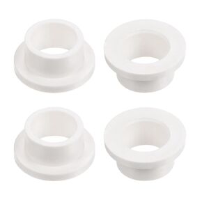 uxcell 4pcs Flanged Sleeve Bearings Plastic Bushings 10.1mm Bore x 15.1mm OD x 15.5mm Length Nylon Bushings, White