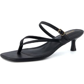 CUSHIONAIRE Women's Madrid Kitten Heel Sandals +Memory Foam, Wide Widths Available
