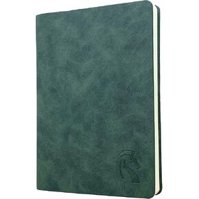 دفتر ملاحظات LeStallion أسود لطيف مسطر - غلاف ناعم مجلة من الجلد الصناعي - ورق كتابة ممتاز 120 جرام في المتر المربع - 200 صفحة مرقمة - A5 مبطنة بمجلة سوداء عالية الجودة - مجلة جلدية سوداء للرجال والنساء