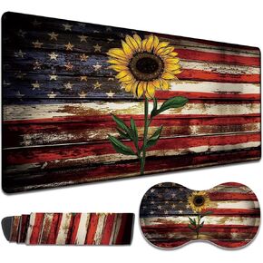 TCG Gaming Pad + Wrist Pad Set, MTG Play Mat Office Mouse Pad 24 "x 14", Table Mat Edge Stitched Non-Slip Base - Christian Cross