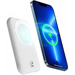 Magnetic Portable Charger,5100mAh Wireless Magnetic Power Bank,22.5W Fast Charging Mag-Safe Battery Pack for iPhone 15/14/13/12 Series, Ultra Slim Charger for Outdoor Travel(Blue)