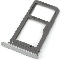 SIM Card Tray Holder Slot with Waterproof Rubber Ring Gasket Replacement for Samsung Galaxy S7 Edge G935 (Silver)