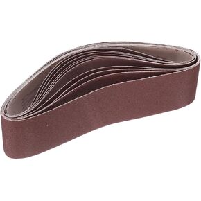 HARFINGTON 10pcs (2 Each of 80/120/180/240/400 Assorted Grits) Aluminum Oxide Sanding Belts 4" x 36" Ring Abrasive Belts Metal Polished Sandpaper for Belt and Disc Sander