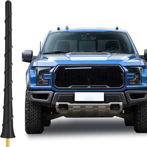7 Inch Black Spiral Antenna Black Universal Antenna Toppers Waterproof PVC Rubber Very Flexible Retrofit Antenna Compatible with Ford F150,F250,F350, Ford Bronco (excluding sport models), Dodge RAM