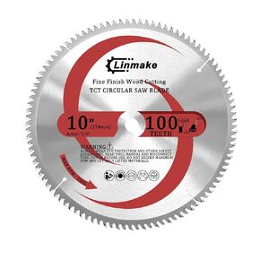 10"100T Circular Saw Blades with 5/8-Inch Arbor,Carbide Tipped Teeth General Purpose Hard & Soft Wood fine finsh Cutting Saw Blade fit with Table Saw