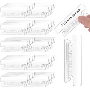 100Pcs 3 1/2 Inch Hanging File Folder Tabs Plastic Tabs for Hanging File Folders and Inserts Clear File Folder Tabs Insertable Plastic Tabs for Back to School Organizer Office Room
