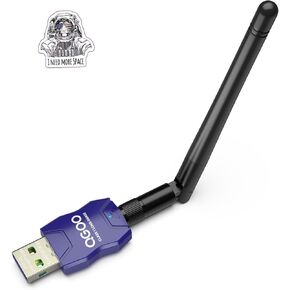 Class 1 Long Range Bluetooth Adapter for PC, QGOO USB Bluetooth Adapter for PC 5.3+EDR, Bluetooth Dongle Bluetooth Receiver Support Windows10/8.1/8/7（blue-077）