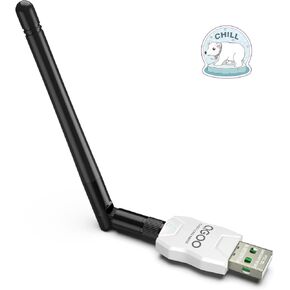 Class 1 Long Range Bluetooth Adapter for PC, QGOO USB Bluetooth Adapter for PC 5.3+EDR, Bluetooth Dongle Bluetooth Receiver Support Windows10/8.1/8/7（white-157）