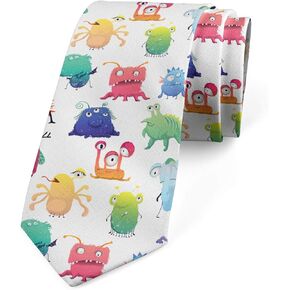Ambesonne Men's Tie, Flower Floral Romance, 3.7", Coral