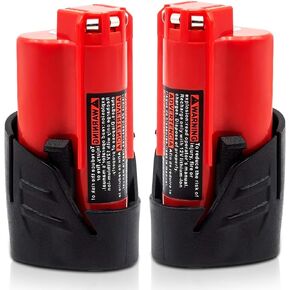 12V 3.0Ah Replacement Battery Compatible with Milwaukee Battery 48-11-2460 48-11-2411 48-11-2425 Cordless Tools 2 Pack