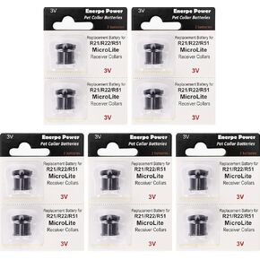 Dog Fence Batteries Compatible with R21, R22, R51 and Microlite Collars 10-Pack