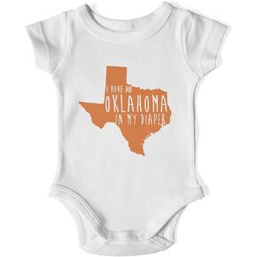 In My Diaper I Have an Oklahoma - Texas Rival Sports Fans Baby One Piece