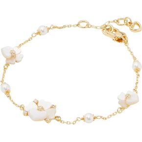 Kate Spade New York Precious Pansy Scatter Bracelet White Multi/Gold One Size