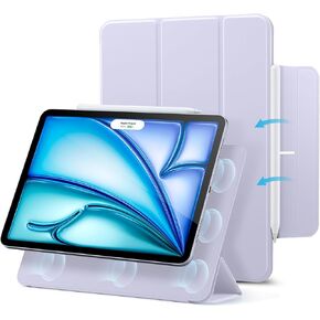 ESR for iPad Air 11 Inch Case M2(2024), iPad Air 6th/5th/4th Gen (2024/2022/2020), Powerful Magnetic Attachment, Slim Trifold Stand Case, Supports Pencil Pro&Pencil(USB-C), Durable Protection, Pink
