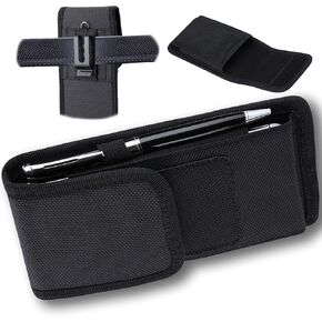Miimall Compatible for Samsung Z Fold 6 5 4 Holster, Z Fold 3 Phone Pouch, Wear-Resist Nylon Belt Clip Case Waist Holster Pouch for Samsung Galaxy Z Fold 6/Fold 5 /Fold 2/ Fold 3/ Fold 4 (Black)
