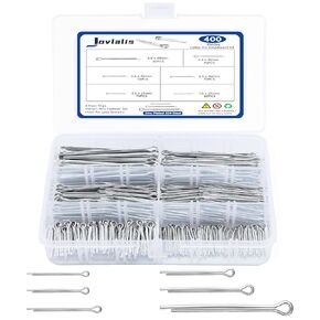 620pcs Cotter Pins Assortment Kit, Hairpin Cotter Pins & R Clips Assortment Kit, 12 Sizes for Hitch Pin Lock Systems, Zinc-Plated Cotter Pin Kit