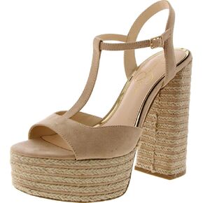 Jessica Simpson Womens Ameeka Faux Leather Snake Print Platform Sandals
