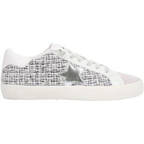 VINTAGE HAVANA Womens Faith Metallic Lace Up Sneakers Shoes Casual - Off White