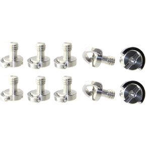 10 X Hex Slot 1/4" D-Ring Screw SS for Tripod QR Plate Stainless Steel fits RRS Desmond…