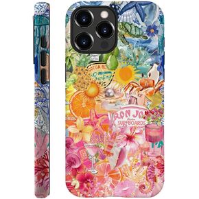 Compatible with for iPhone 16,Fruit Lemon European Summer Collage Phone Case for Girl Women Boy Men,Scratch Resistant Shockproof Cover Phone Case for iPhone 16