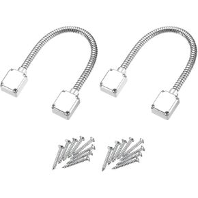 uxcell 2 Pcs Flexible Door Loop Wire Protection Sleeving Door Wire Conduit Power Transfer Loop Armored Cable Protector Sleeve with Ends 400mm x 9.5mm