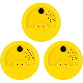Talking Products, Talking Tins Voice Recordable Sound Buttons, 20 Seconds Recording, Yellow, Pack of 3. Ideal Dementia Aid for Independent Living and Educational Activities