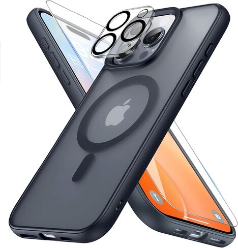for iPhone 16 Pro Max Case Compatible with MagSafe [Include 1X Camera Protector&1X Screen Protector], 14FT Drop Protection Tested Cute iPhone 16 Pro Max Phone Case 6.9" for Women - Purple in Saudi Arabia
