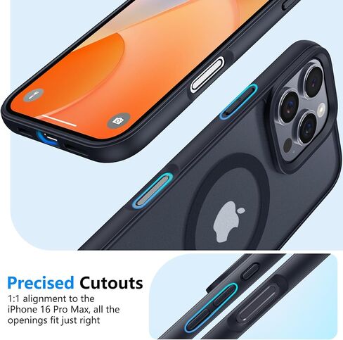 for iPhone 16 Pro Max Case Compatible with MagSafe [Include 1X Camera Protector&1X Screen Protector], 14FT Drop Protection Tested Cute iPhone 16 Pro Max Phone Case 6.9" for Women - Purple in Saudi Arabia