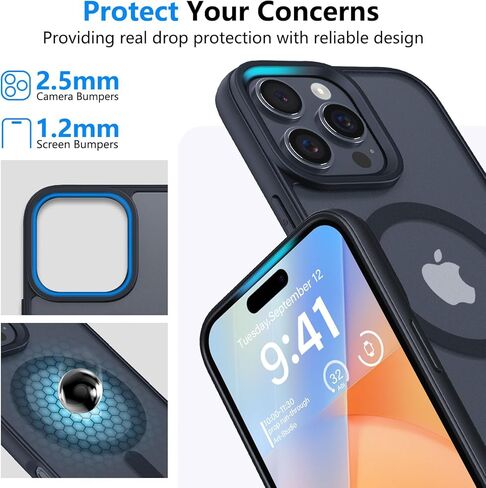 for iPhone 16 Pro Max Case Compatible with MagSafe [Include 1X Camera Protector&1X Screen Protector], 14FT Drop Protection Tested Cute iPhone 16 Pro Max Phone Case 6.9" for Women - Purple in Saudi Arabia