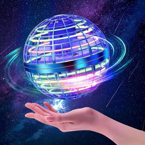 Hand Controlled Mini Drone Balloon Shape Flying Orb Ball Toy, Safe for Kids Adults Outdoor Indoor, Christmas Gift (Blue) in Saudi Arabia
