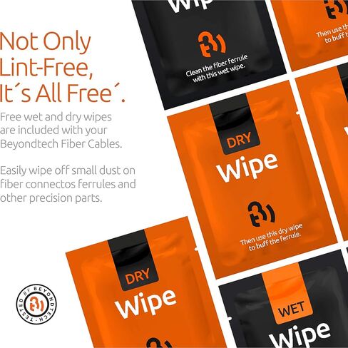 LC to LC Fiber Patch Cable Single Mode Simplex - 2m (6.56ft) - 9/125um OS2 100G / 3.0mm LSZH Insensitive (1 Pack) - Beyondtech PureOptics Cable Series in Kuwait