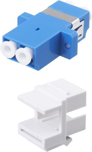 -25pcs Fiber Optic Keystone Jack Coupler LC Duplex Singlemode Coupler (SM) Fiber Optic Cable Adapter Connector for Fiber Wall Plate in Saudi Arabia